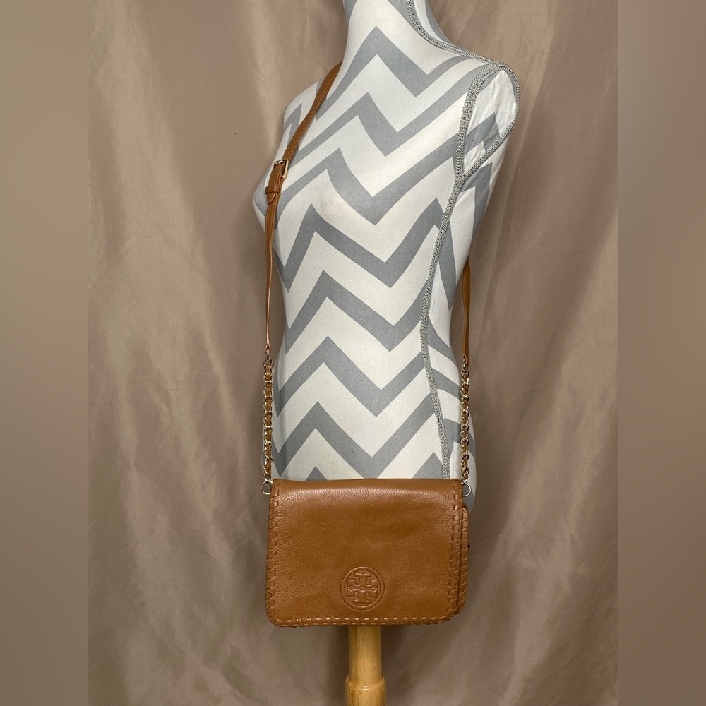 Tory Burch Caramel Leather Crossbody
